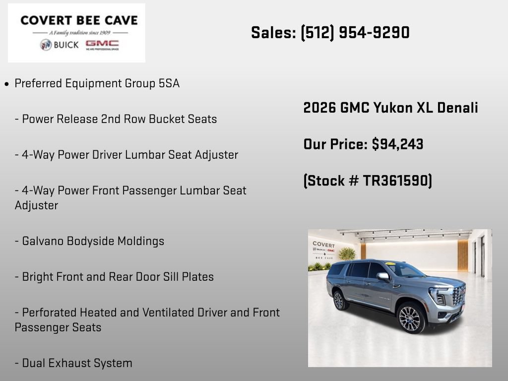 New 2026 GMC Yukon XL Denali w/ Denali Reserve Package AWD/4WD image 7