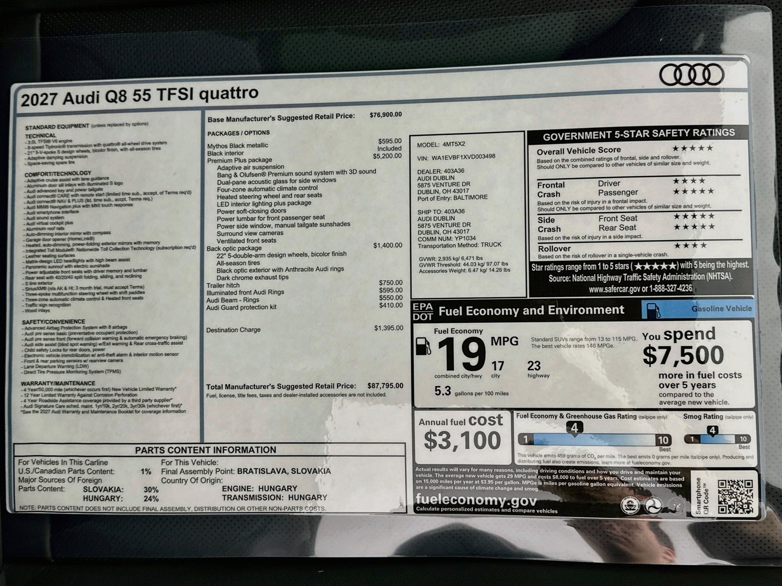 New 2027 Audi Q8 Premium Plus AWD/4WD image 48