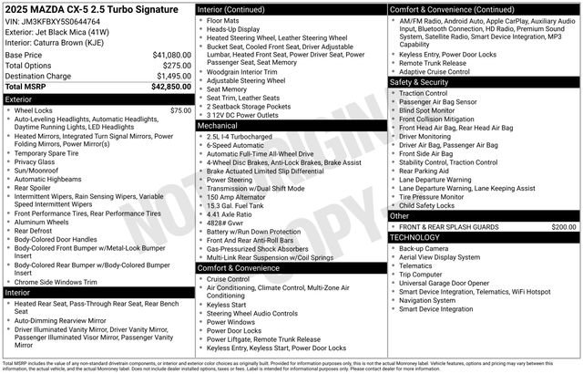 Certified 2025 MAZDA CX-5 Signature AWD/4WD image 33