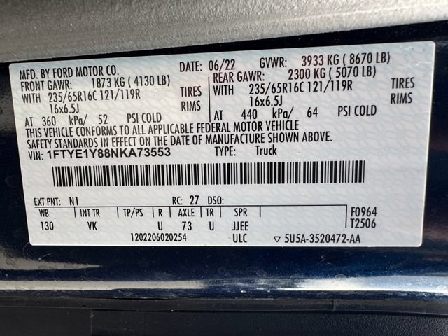 Used 2022 Ford Transit 150 Low Roof w/ Load Area Protection Package RWD image 9