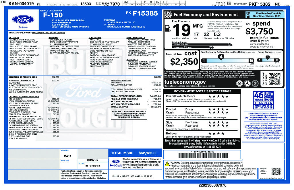 Certified 2023 Ford F150 XLT w/ Equipment Group 301A Mid AWD/4WD image 42