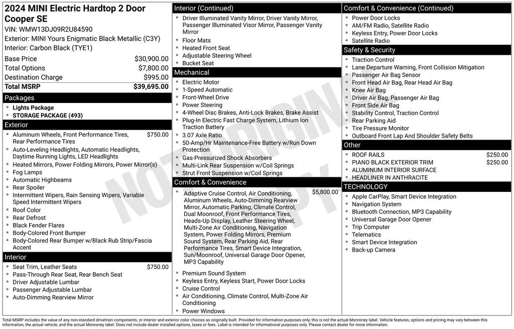 Certified 2024 MINI Cooper SE image 12