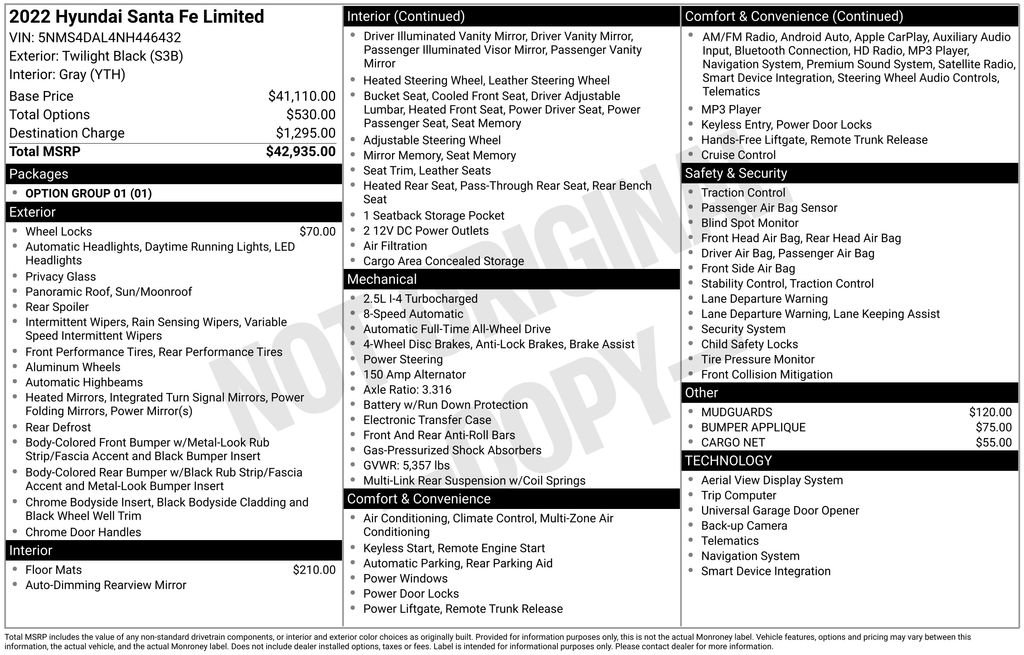 Used 2022 Hyundai Santa Fe Limited image 6