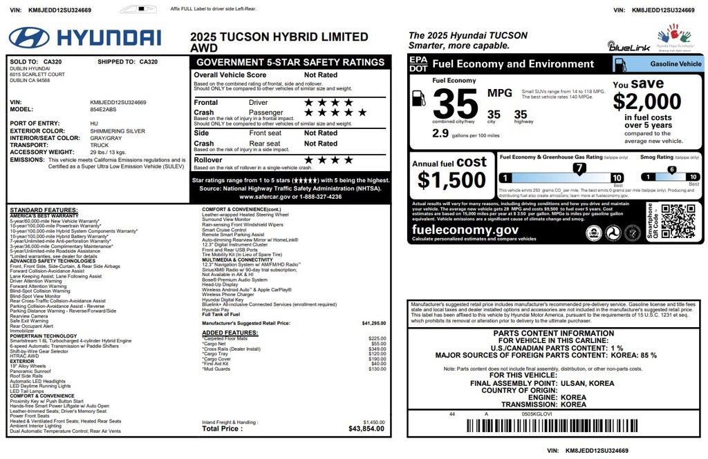 Used 2025 Hyundai Tucson Limited AWD/4WD image 3
