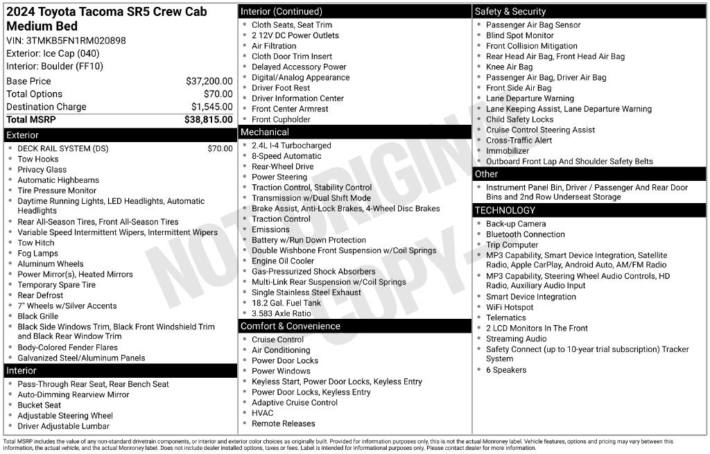 Used 2024 Toyota Tacoma SR5 RWD image 31