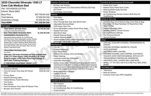 Used 2020 Chevrolet Silverado 1500 LT w/ True North Edition AWD/4WD image 4