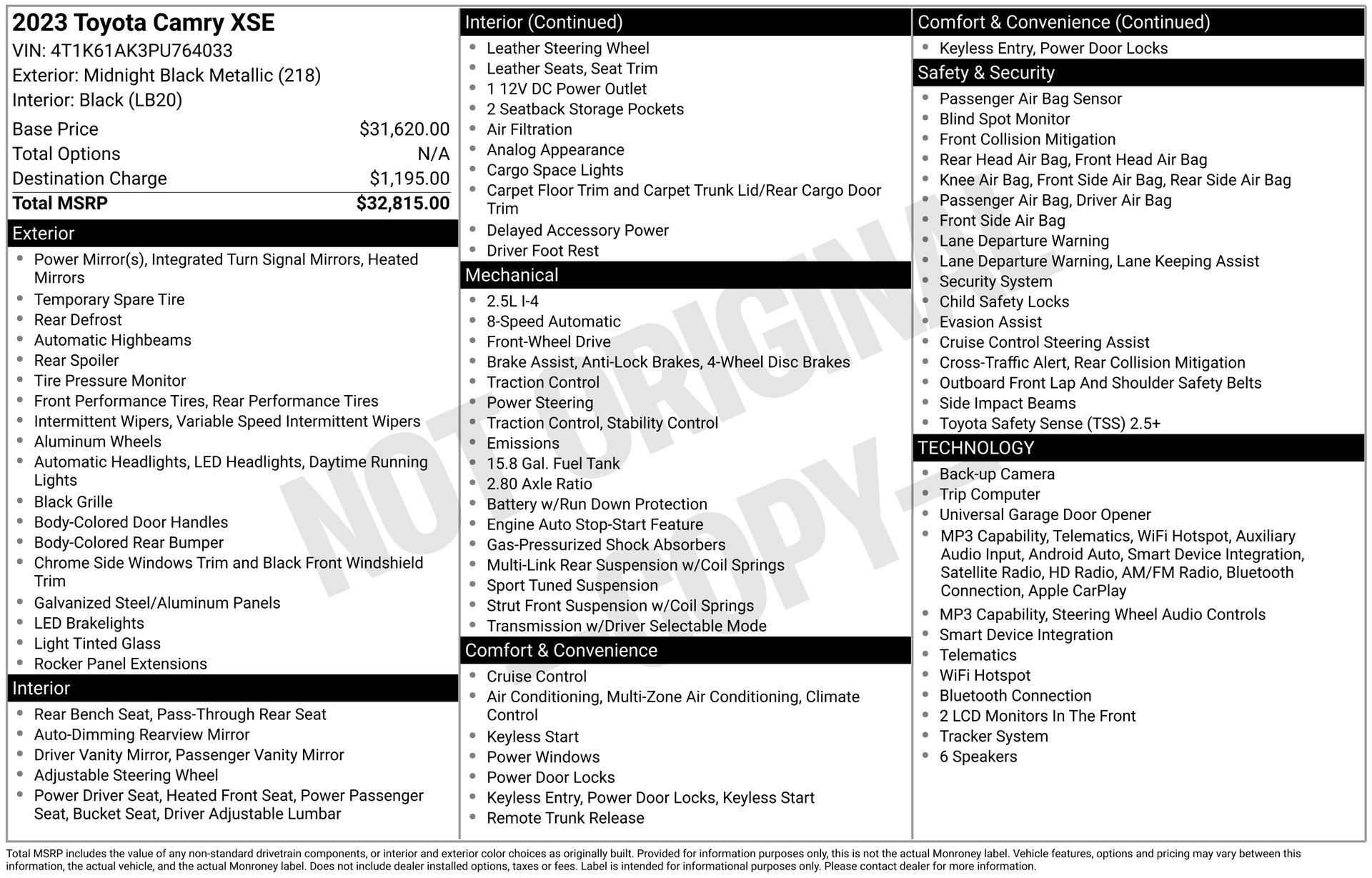 Used 2023 Toyota Camry XSE FWD image 22