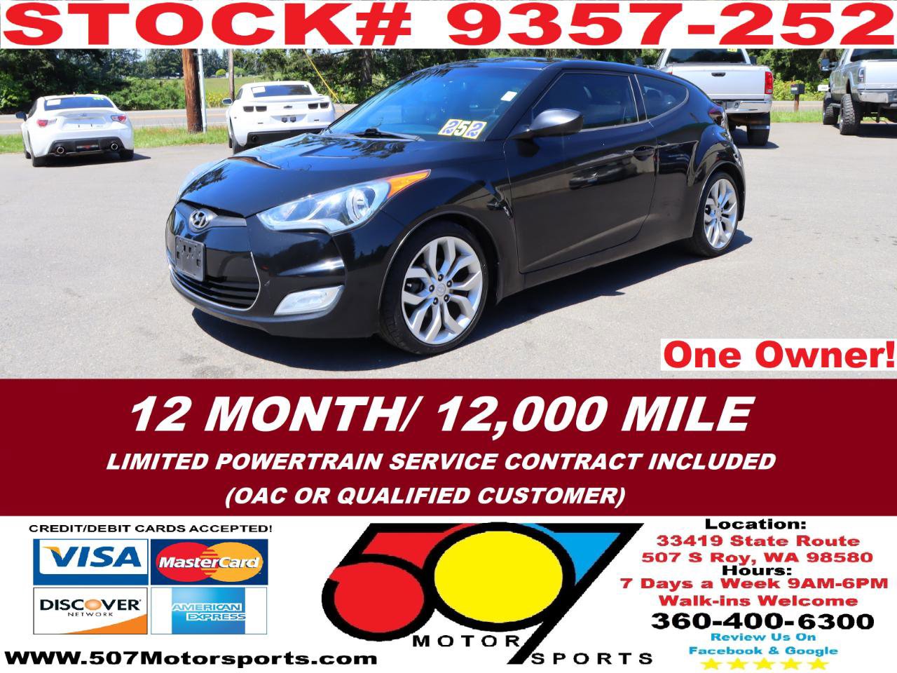 Used 2013 Hyundai Veloster w/ Style Pkg FWD image 2