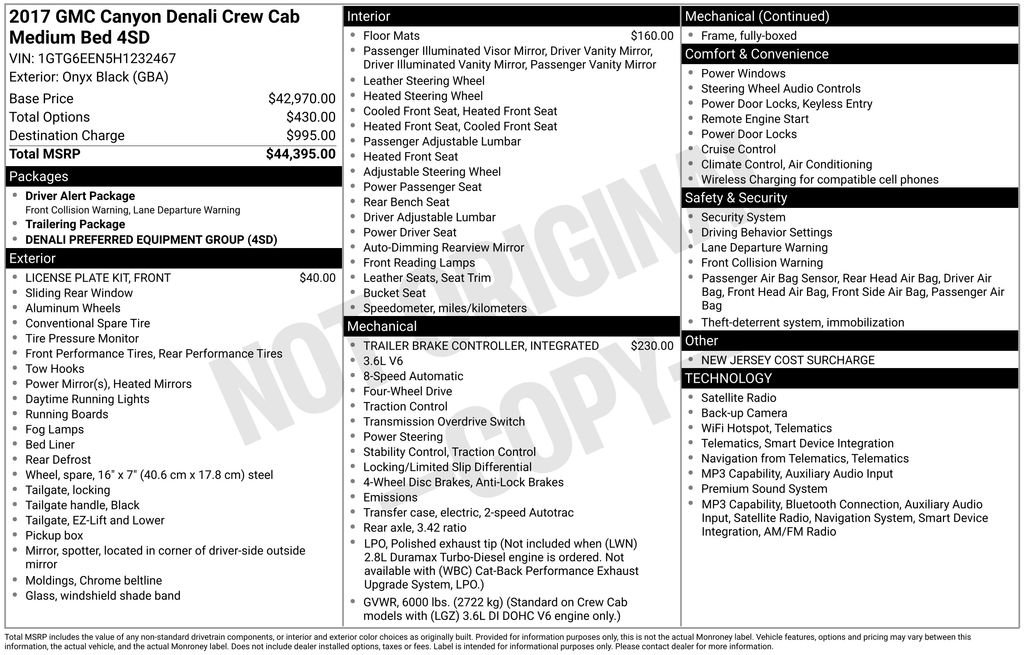 Used 2017 GMC Canyon Denali AWD/4WD image 2