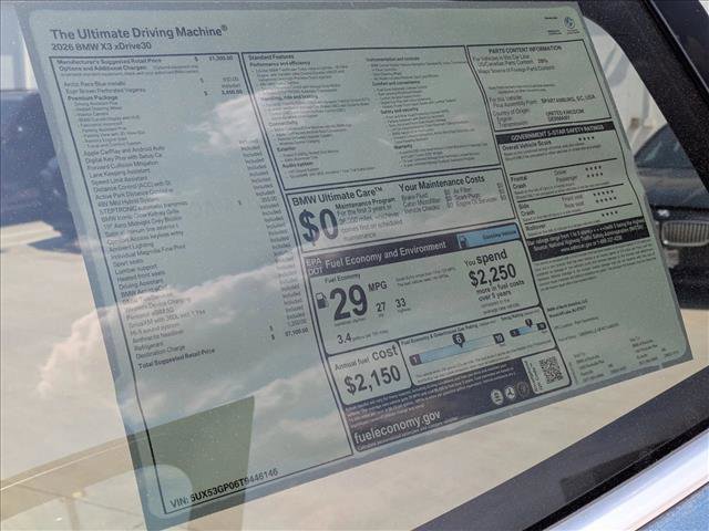 New 2026 BMW X3 xDrive30 w/ Premium Package AWD/4WD image 19