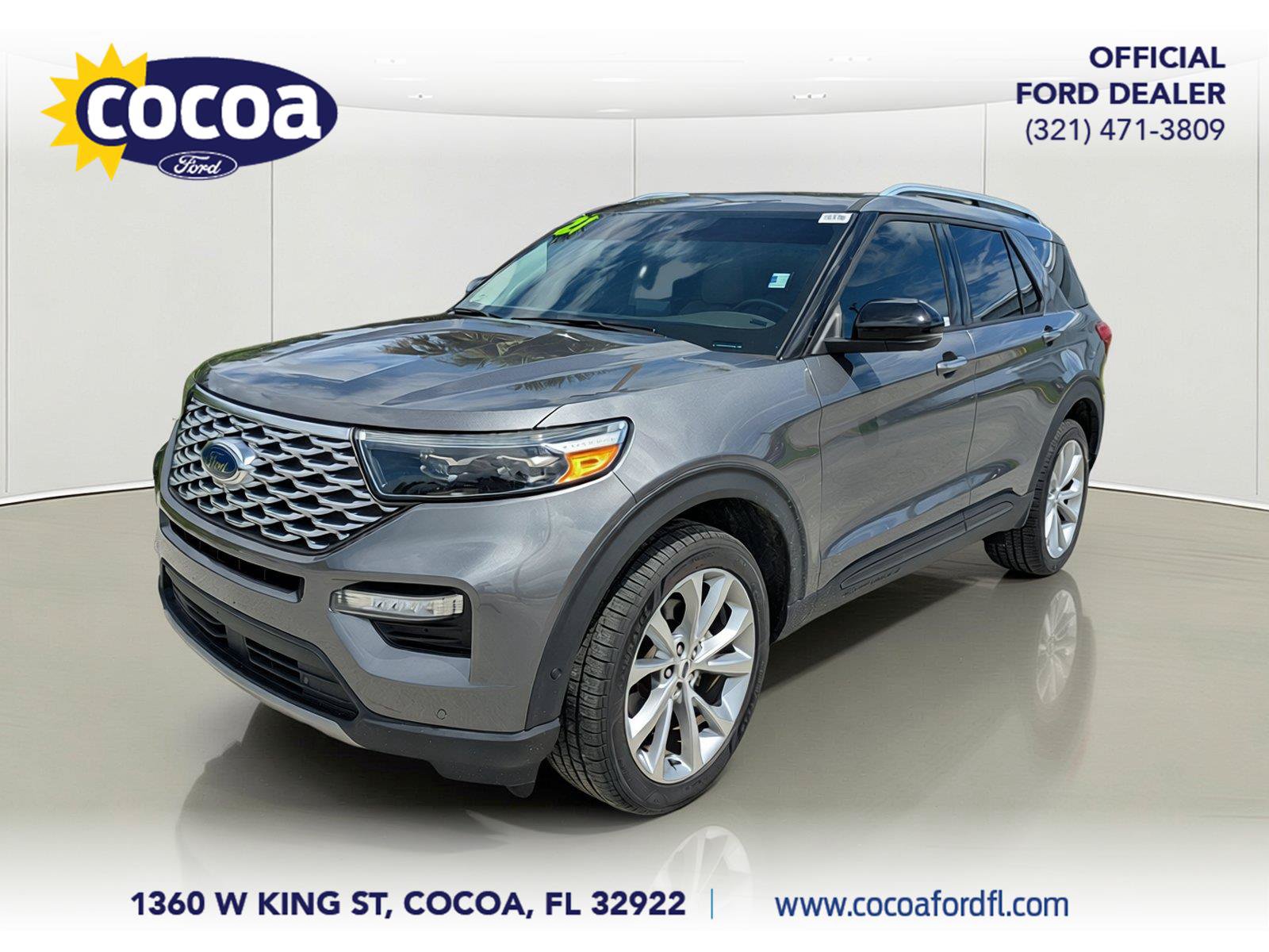Certified 2021 Ford Explorer Platinum w/ Equipment Group 601A AWD/4WD image 1