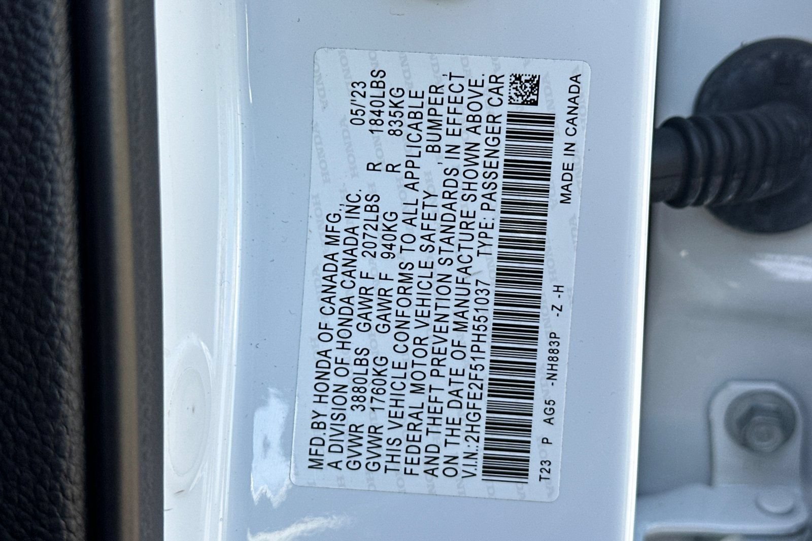Certified 2023 Honda Civic Sport image 33