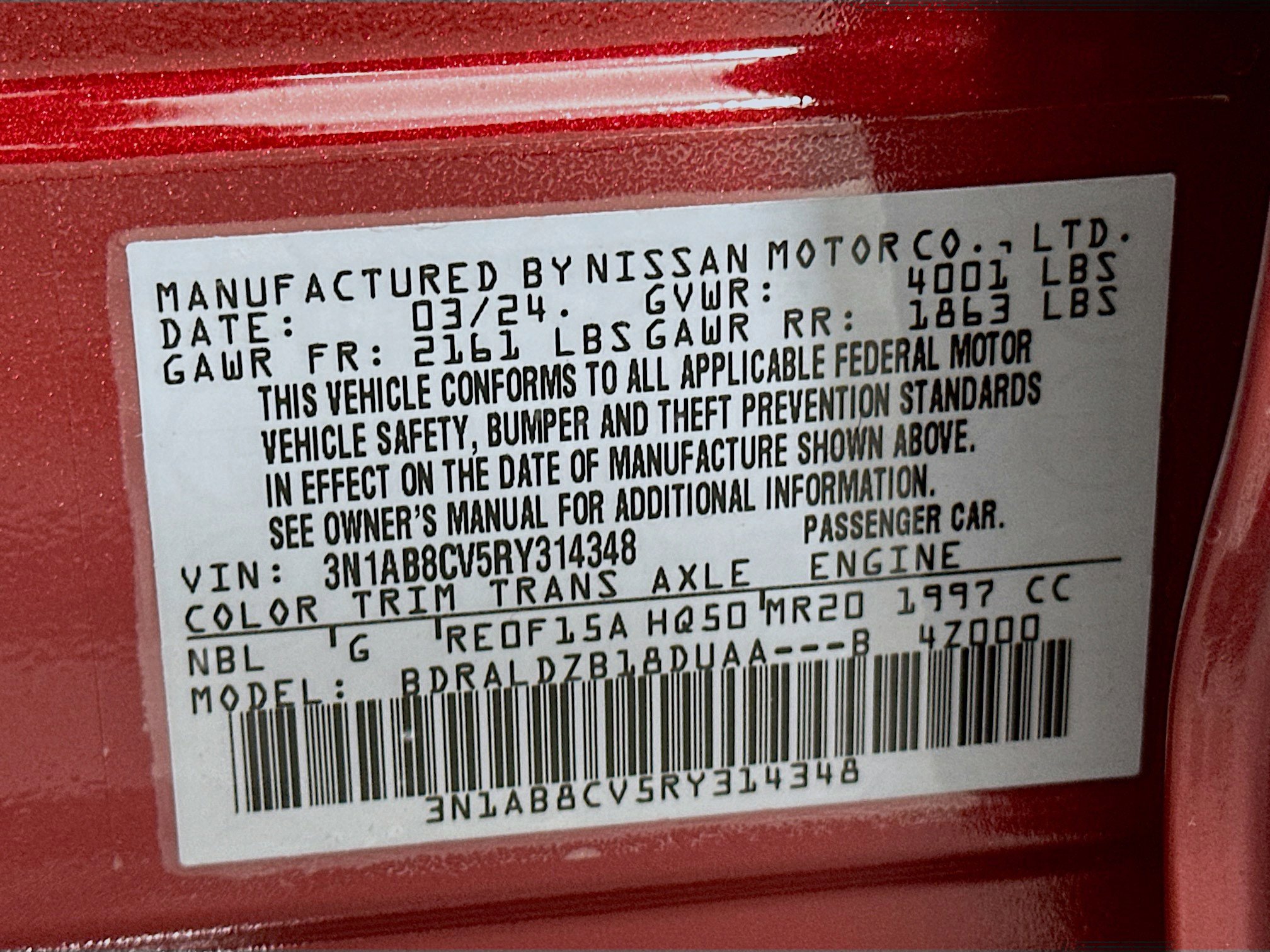 Used 2024 Nissan Sentra SV w/ All-Weather Package image 12