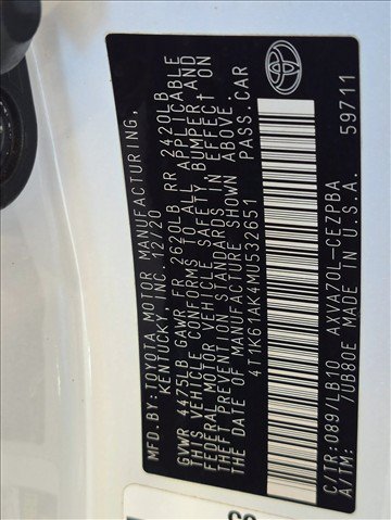 Used 2021 Toyota Camry XSE FWD image 22