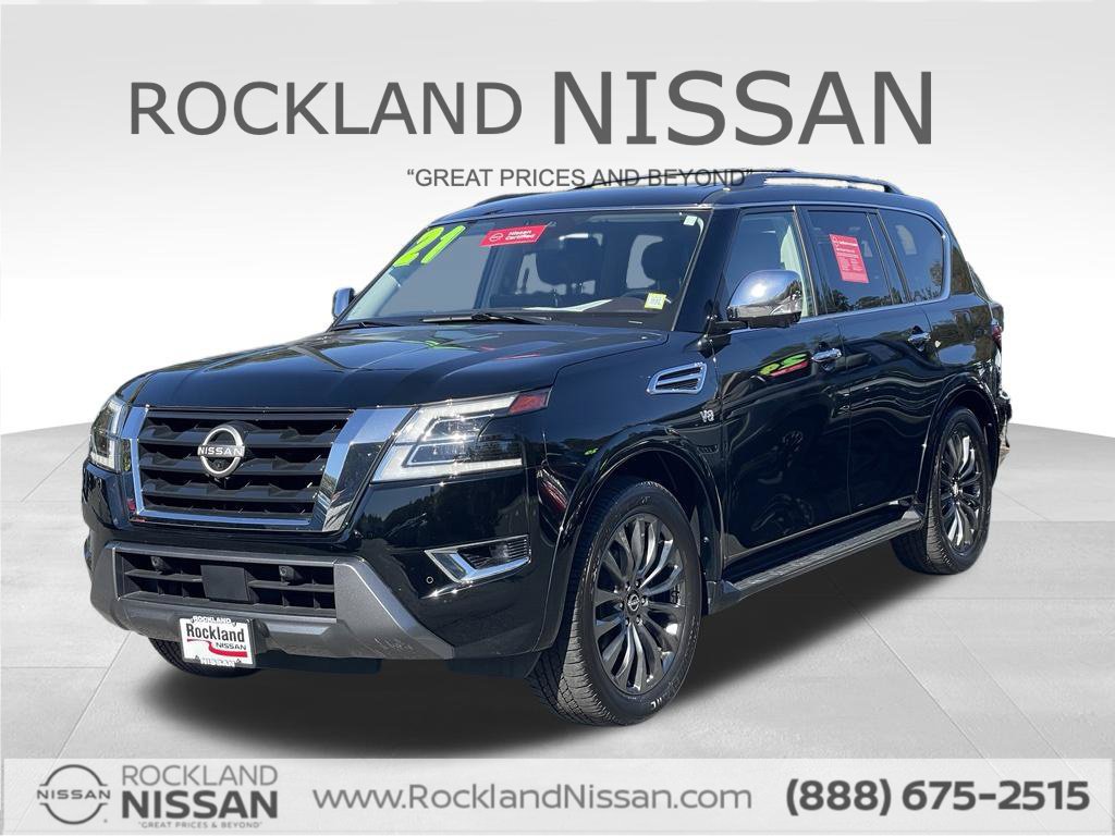 Certified 2021 Nissan Armada Platinum w/ Captain's Chairs Package AWD/4WD image 1