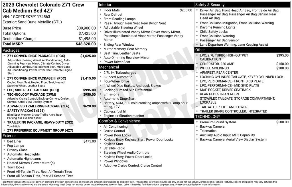 Used 2023 Chevrolet Colorado Z71 w/ Z71 Convenience Package 2 AWD/4WD image 6