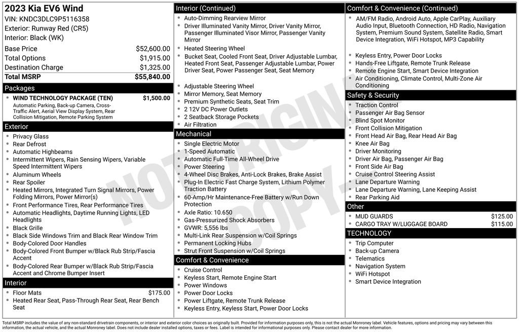 Certified 2023 Kia EV6 Wind w/ Wind Technology Package image 18