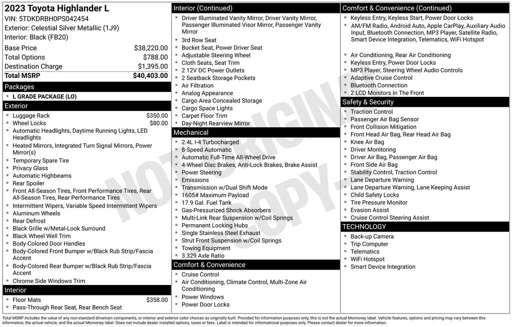 Used 2023 Toyota Highlander L image 2