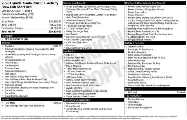 New 2026 Hyundai Santa Cruz SEL image 18
