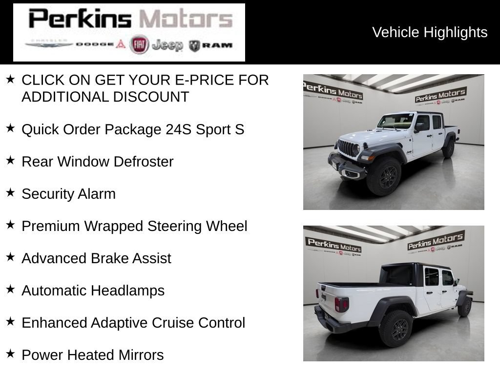 Certified 2025 Jeep Gladiator Sport AWD/4WD image 7