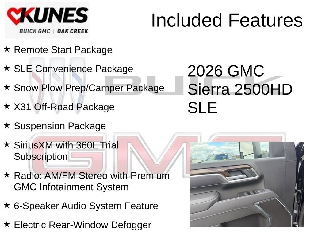 New 2026 GMC Sierra 2500 SLE w/ SLE Convenience Package AWD/4WD image 2
