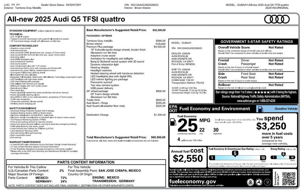Used 2025 Audi Q5 Premium Plus AWD/4WD image 5