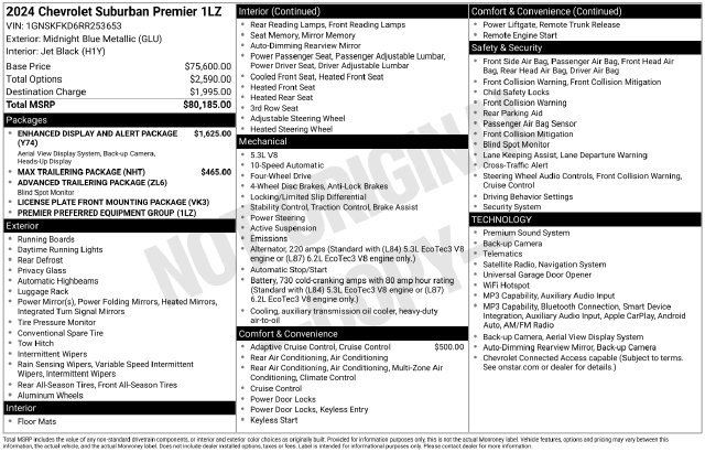 Certified 2024 Chevrolet Suburban Premier AWD/4WD image 31