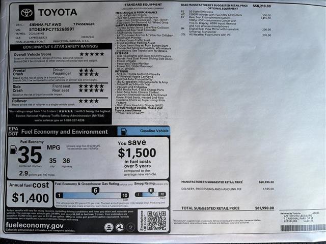 New 2026 Toyota Sienna Platinum AWD/4WD image 26