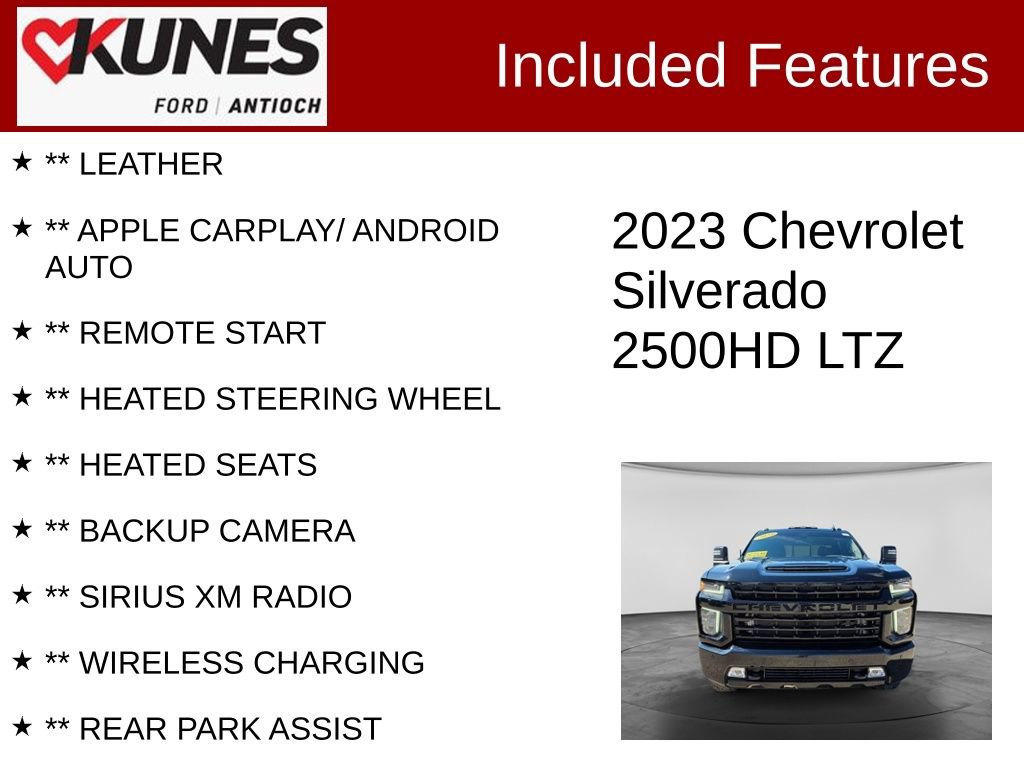 Used 2023 Chevrolet Silverado 2500 LTZ w/ LTZ Plus Package AWD/4WD image 3