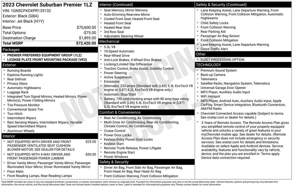 Used 2023 Chevrolet Suburban Premier RWD image 11
