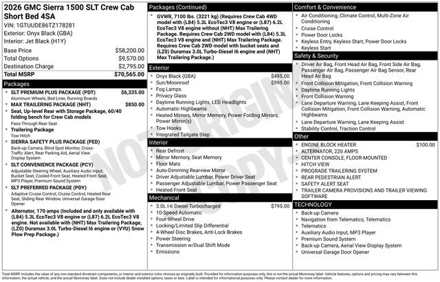 New 2026 GMC Sierra 1500 SLT w/ SLT Premium Plus Package AWD/4WD image 40