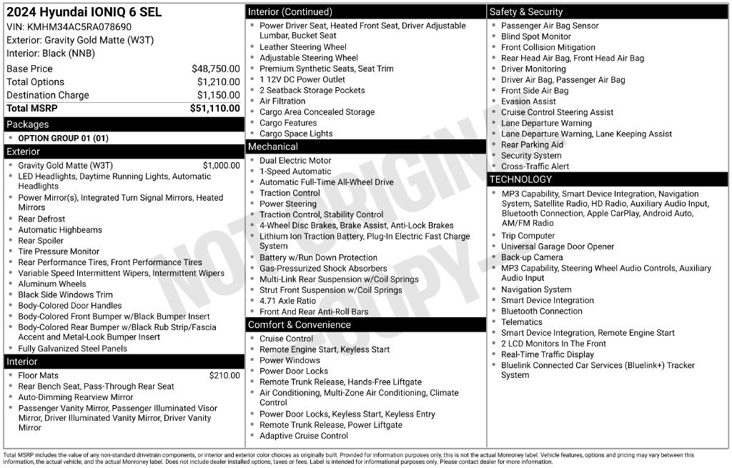 Certified 2024 Hyundai Ioniq 6 SEL AWD/4WD image 27