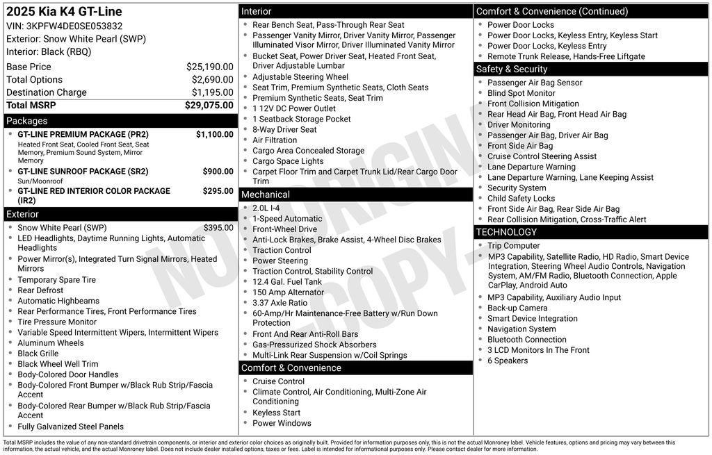 Used 2025 Kia K4 GT-Line w/ GT-Line Premium Package FWD image 11