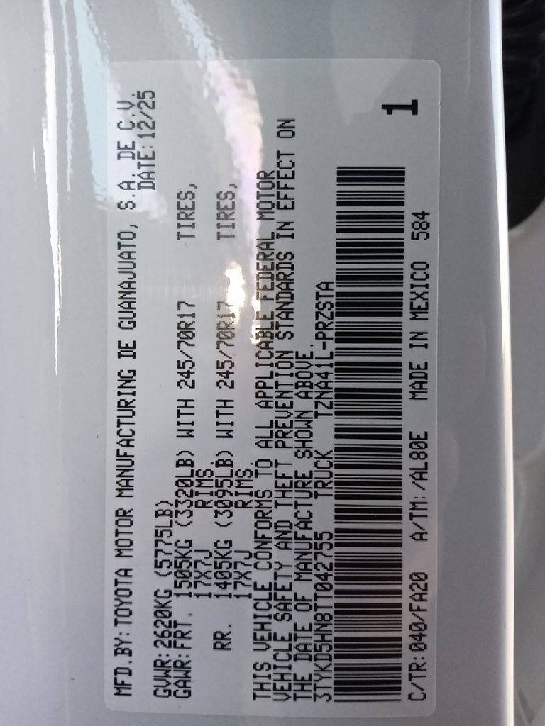 New 2026 Toyota Tacoma SR image 34