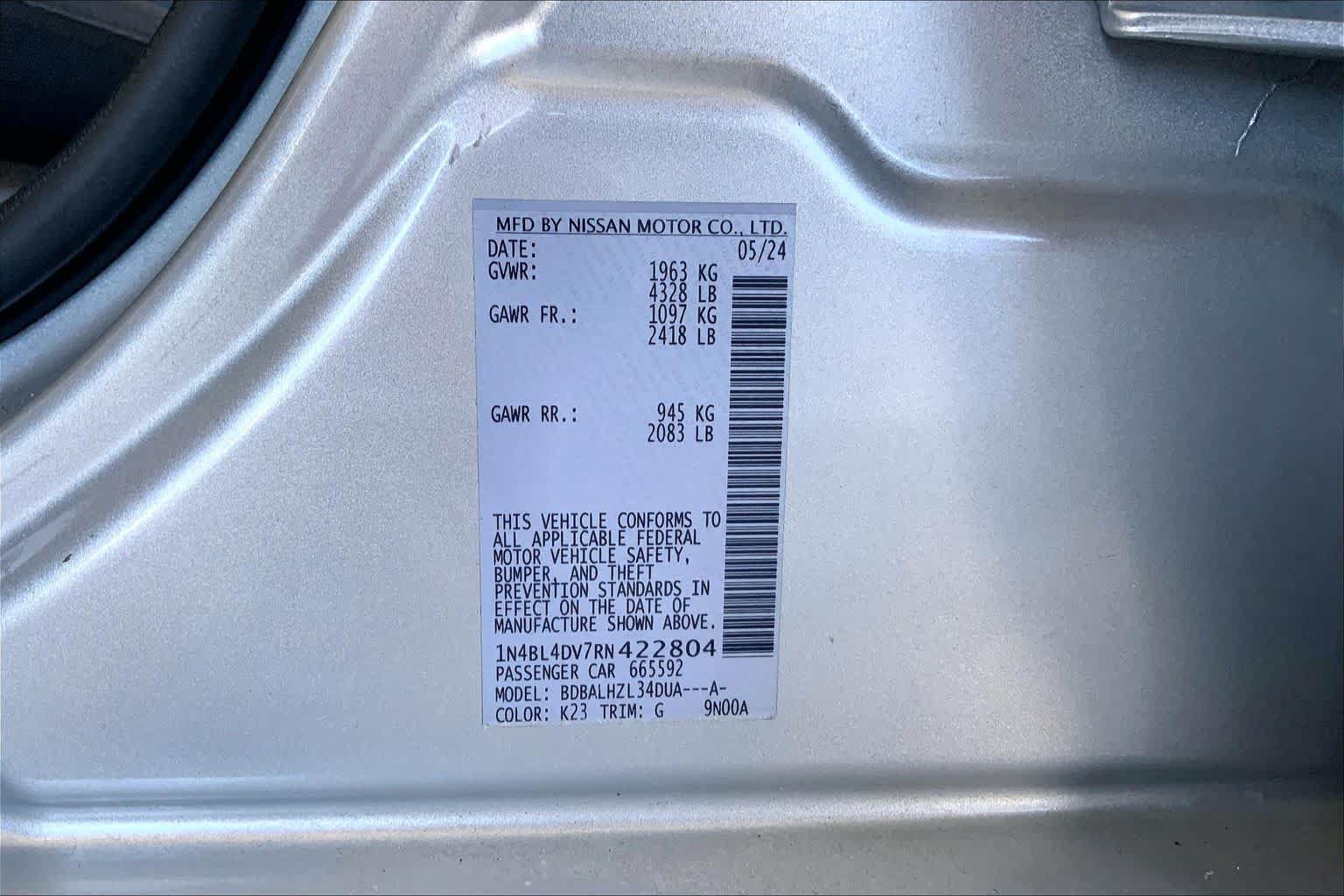 Used 2024 Nissan Altima 2.5 SV FWD image 31
