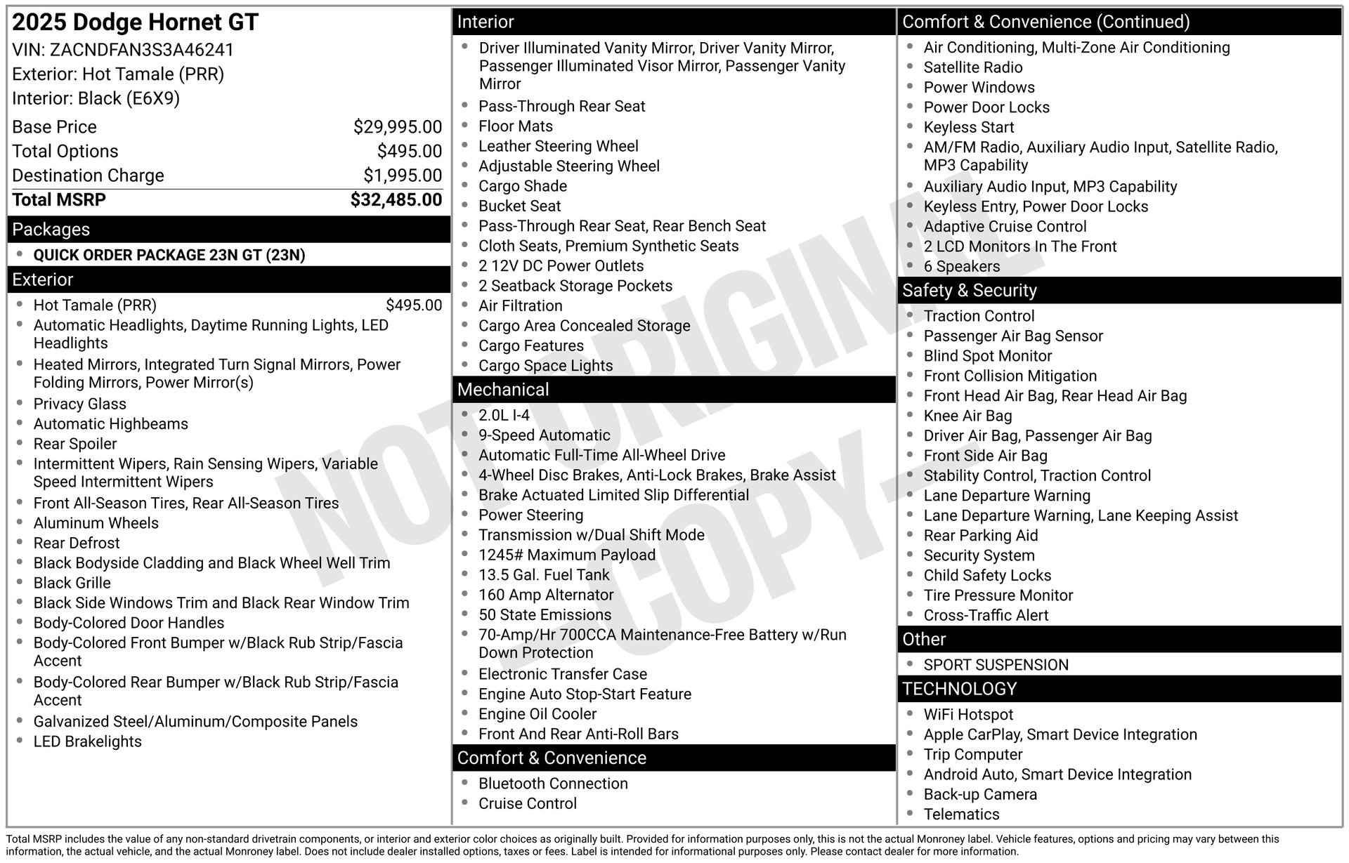 New 2025 Dodge Hornet GT image 26