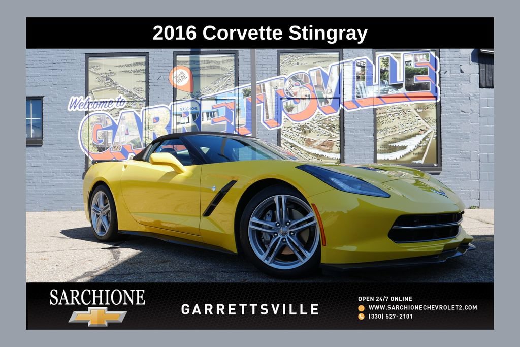 Used 2016 Chevrolet Corvette Stingray Convertible w/ 3LT Preferred Equipment Group RWD image 1