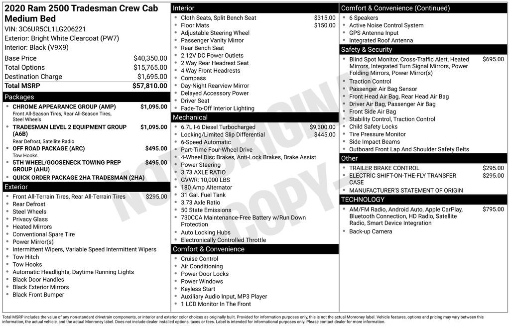 Used 2020 RAM 2500 Tradesman image 3