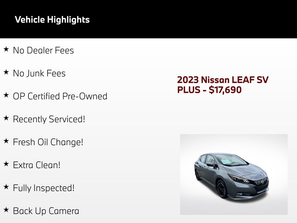 Used 2023 Nissan Leaf SV Plus FWD image 55