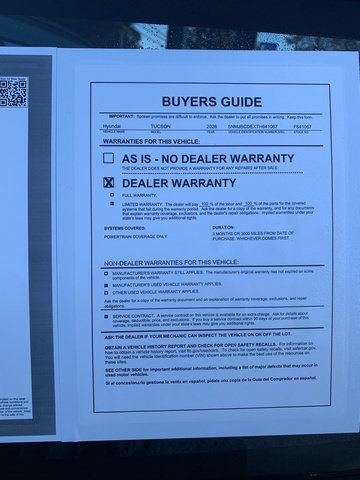 Certified 2026 Hyundai Tucson SEL AWD/4WD image 28