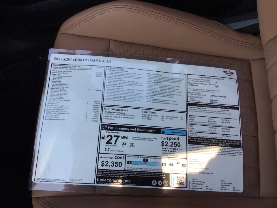 New 2025 MINI Cooper Countryman S w/ Comfort Package Max image 33