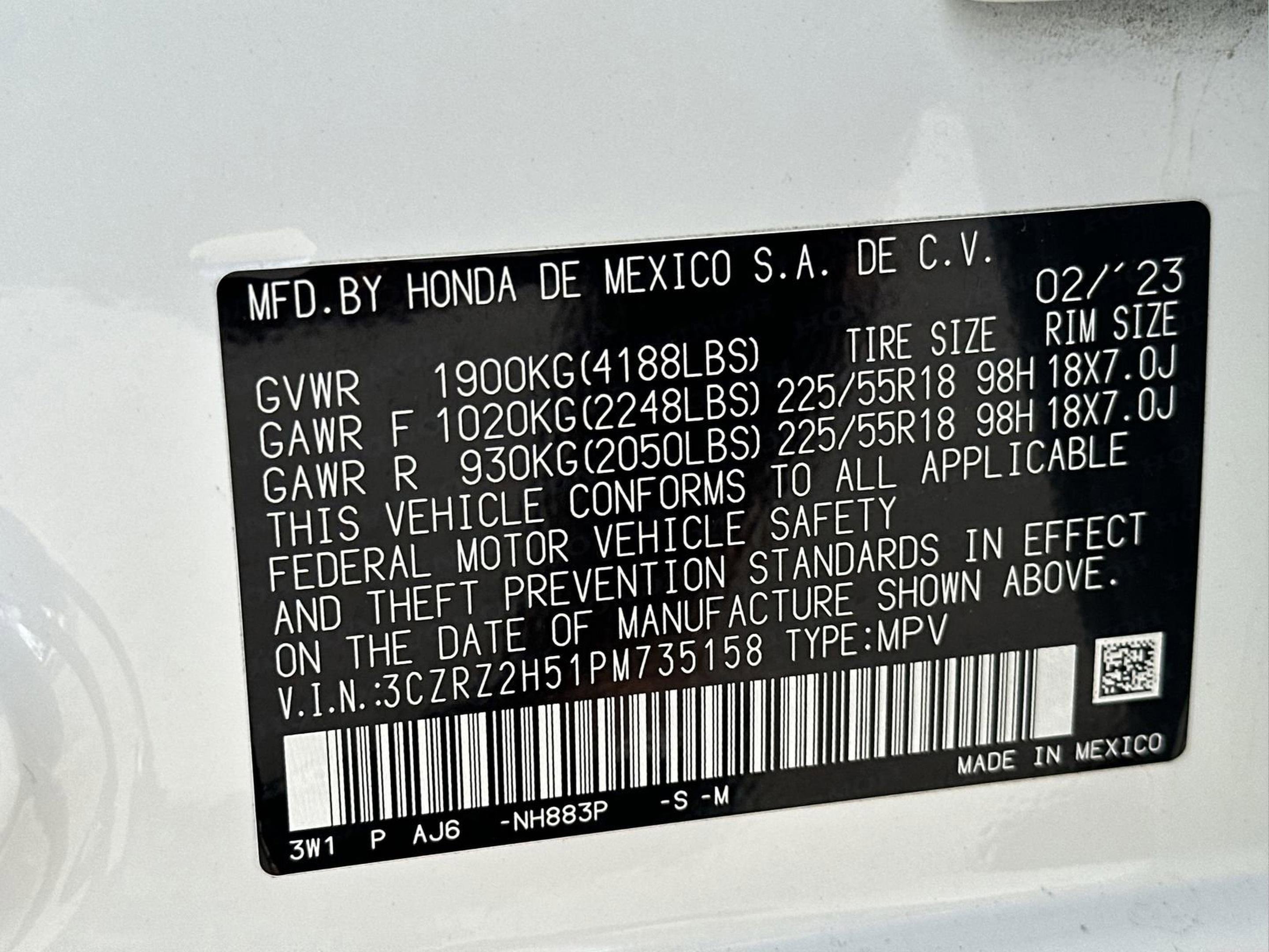 Certified 2023 Honda HR-V Sport image 21