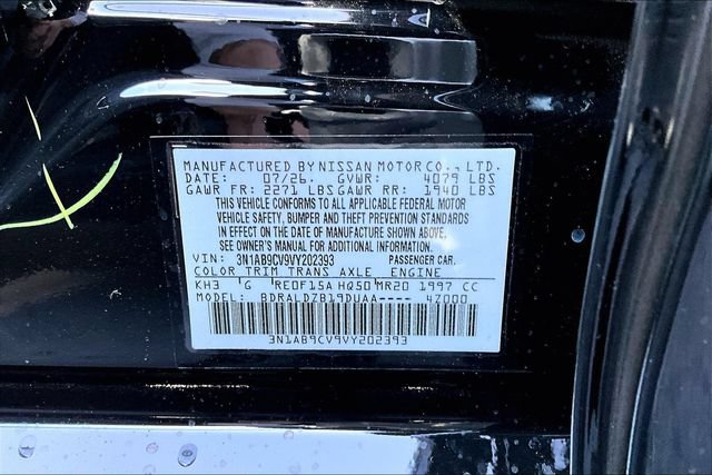 New 2027 Nissan Sentra SV w/ Floor Mat Package FWD image 13