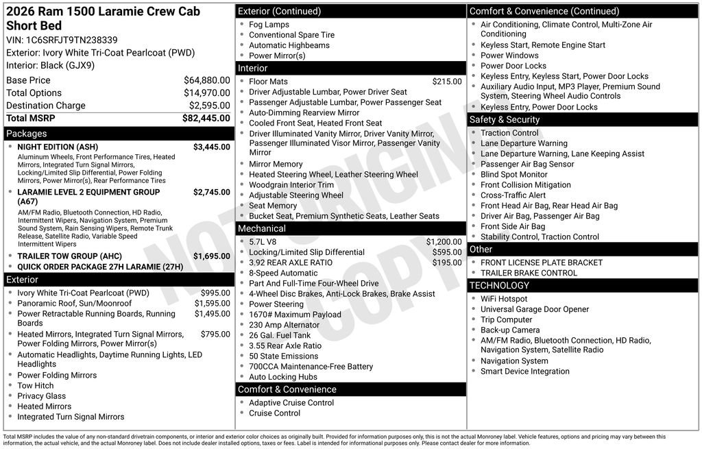 New 2026 RAM 1500 Laramie w/ Night Edition AWD/4WD image 33