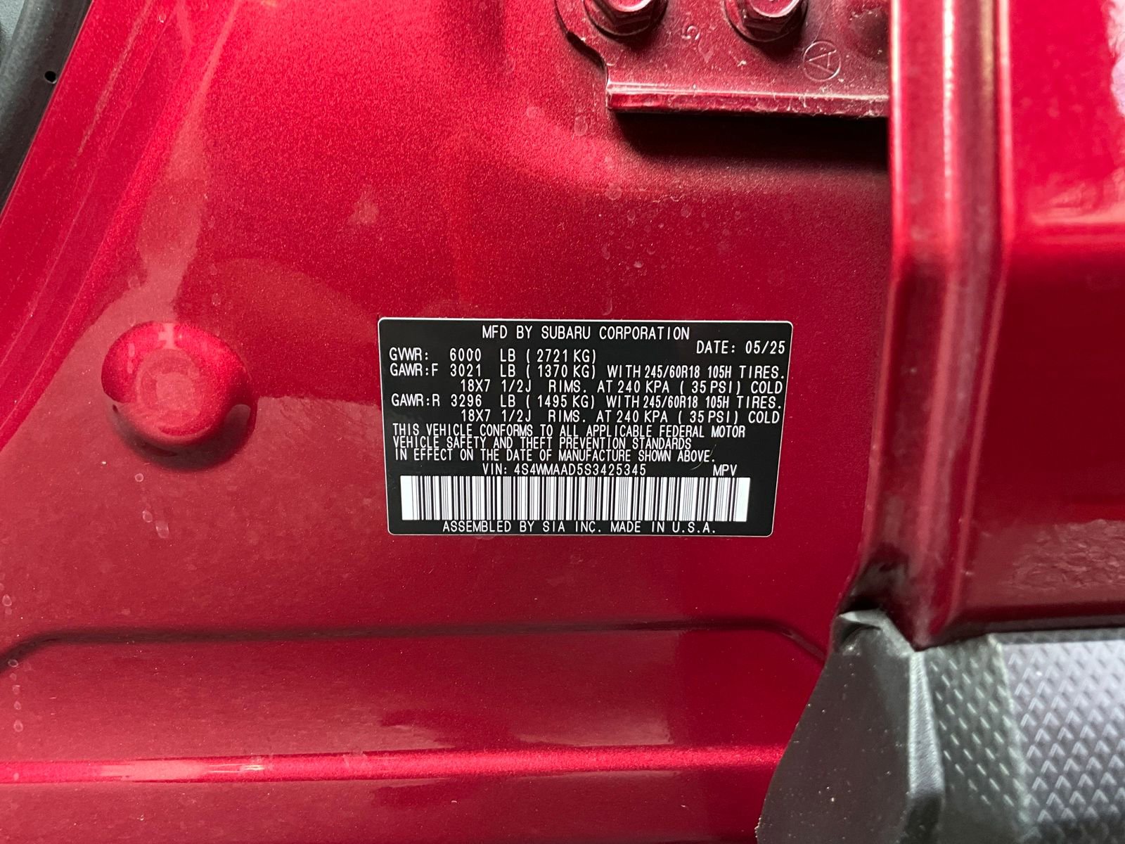 Certified 2025 Subaru Ascent Premium image 36