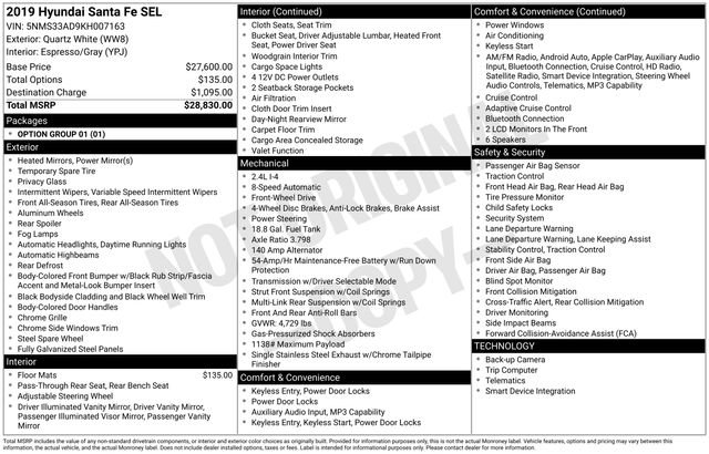 Used 2019 Hyundai Santa Fe SEL image 5