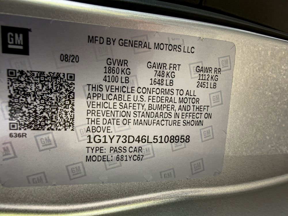 Used 2020 Chevrolet Corvette Stingray Preferred Conv w/ 2LT Preferred Equipment Group image 41