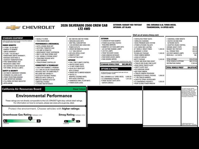 New 2026 Chevrolet Silverado 2500 LTZ w/ LTZ Convenience Package image 3