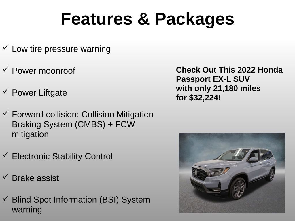 Certified 2022 Honda Passport EX-L image 20