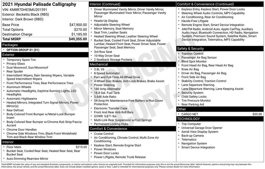 Used 2021 Hyundai Palisade Calligraphy image 5